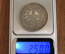 ◆フランス第三共和政【ヘラクレス ５フラン銀貨】1873年_画像5