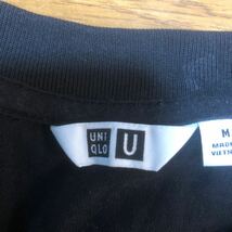 ユニクロ UNIQLO コットン Tシャツ ロング サイズM 黒 洗濯済み　送料230円_画像3