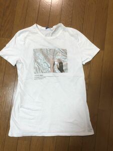 ZARA ザラ メンズ クルーネック 半袖Tシャツ M 白　洗濯済み　送料　230円