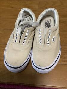 VANS バンズ ローカット スニーカー 26cm 白　洗濯済み　送料520円