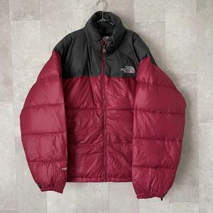 1円スタート THE NORTH FACE ヌプシ700フィル ダウンジャケット XLサイズ 赤色