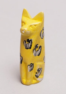 アフリカ　ケニア　ソープストーン　置物　子猫さん　17番　　オブジェ　置物　民芸品　アフリカ雑貨