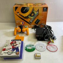 営YY04-80B Nintendo 任天堂 GAMECUBE ゲームキューブ 本体 GAMEBOY PLAYER コントローラー 周辺機器 ソフト3点まとめ 通電動作確認済_画像10