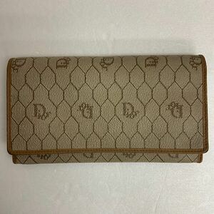 営YY39-60B Christian Dior クリスチャン ディオール レディース長財布 2つ折り ハニカム柄 