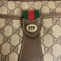 営MK32-60B GUCCI グッチ GGスプリーム ショルダーバッグ シェリーライン 斜め掛け オールドグッチ 89・02・032_画像2