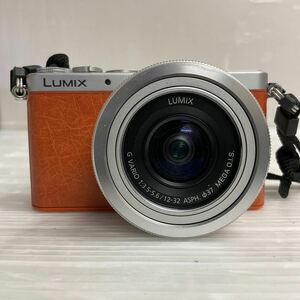 営YY59-60B Panasonic パナソニック LUMIX ルミックス DMC-GM1 デジタル一眼カメラ オレンジ デジカメ 充電器あり ケース付 通電動作確認済