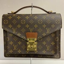 営MK37-80B LOUIS VUITTON ルイヴィトン モンソー 28 ハンドバッグ モノグラム シリアルナンバーA20991 W約28cm H約22cm D約6cm_画像1