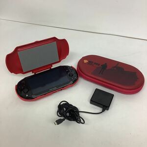 ◯営HM098-A11T60【埼玉発】SONY PSVITA PCH-2000 ブラック ジオン軍 シャア専用カラーケース付き ※通電動作初期化済み