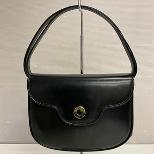 営MK64-60Y GUCCI グッチ ショルダーバッグ サークルロゴ ブラック バッグ シリアルナンバー56 W約21cm H約16cm D約5cm