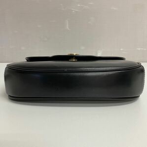 営MK64-60Y GUCCI グッチ ショルダーバッグ サークルロゴ ブラック バッグ シリアルナンバー56 W約21cm H約16cm D約5cmの画像5