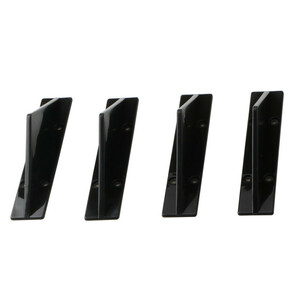 ラスト　汎用 リアバンパーディフューザー シャークフィン リップスポイラー　湾曲タイプ　4個　黒　新品