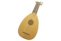 VMPD6-24-45 Aria アリア 門野 巌 LUTE リュート MODEL L85 弦楽器 楽器 全長約80cm ブラウン 木目 ハードケース付き 中古_画像2