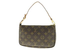 VMPD6-34-14 LOUIS VUITTON ルイヴィトン アクセサリーポーチ アクセソワール モノグラム ポーチ レディース ブラウン 茶 中古