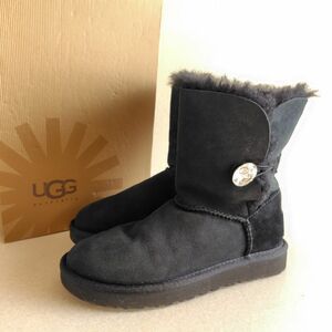 UGG アグ ムートンブーツ 23cm ベイリー スワロ ブラック