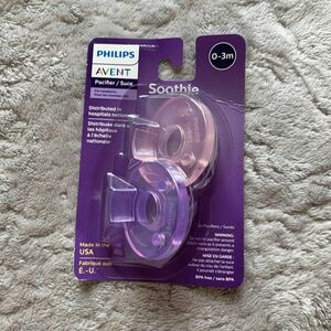 新品　Philips AVENT フィリップス アヴェント 赤ちゃん用 おしゃぶり 0-3か月用 [ピンク＆パープル] 2個入り