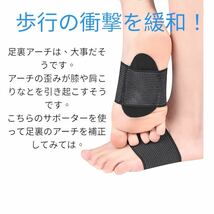 【新品・未使用】土踏まず 足用アーチサポーター 衝撃吸収 足裏 保護パッド 立ち仕事 男女兼用【2】_画像1