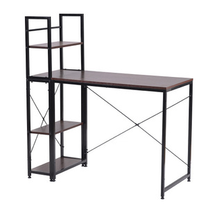 [ popular 1 rank commodity ][ dark brown ] computer desk rack attaching desk Work desk wooden study desk 