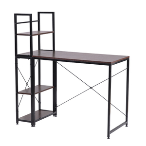 [ popular 1 rank commodity ][ Brown ] computer desk rack attaching desk Work desk wooden study desk 