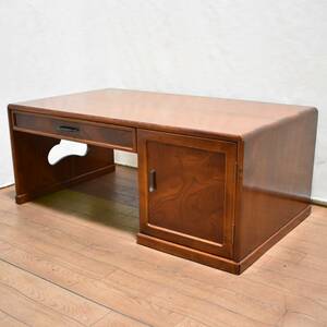  writing desk wooden width 90cm depth 52cm. place desk / seat . desk / retro / low table / interior / study desk / peace furniture / era furniture [ sendai pickup welcome ]yt964ji50501-01