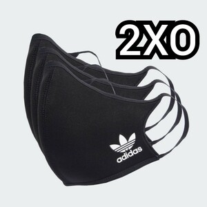 送料180円【2XO】アディダスオリジナルス フェイスカバー マスク 3枚組 新品未使用 男女兼用 防寒 防風 花粉 トレーニング 