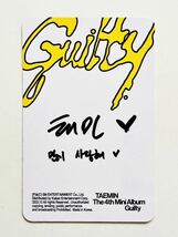SHINee テミン/Taemin 「Guilty」公式トレカ_画像2