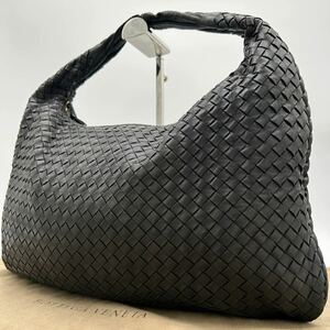 【美品】BOTTEGA VENETA ボッテガヴェネタ ホーボー トートバッグ ショルダーバッグ イントレチャート レザー ブラック 黒 イタリア製