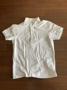 ユニクロ　UNIQLO ポロシャツ　　S エス　白　white 綿74%