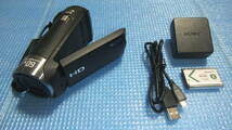 即決 送料無料 送料込 美品 中古 完動品 SONY ハンディカム Handycam HDR-CX470 ブラック 純正 バッテリー NP-BX1_画像1