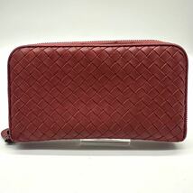 821 付属品完備 美品● BOTTEGAVENETA ボッテガヴェネタ 長財布 イントレチャート ラウンドファスナー ジップ コイン カード ケース レザー_画像2