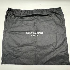 1988 付属品完備 希少色● SAINT LAURENT サンローラン 2way ダッフル ミニボストン ハンドバッグ ショルダーバッグ レザー グリーン ロゴの画像9