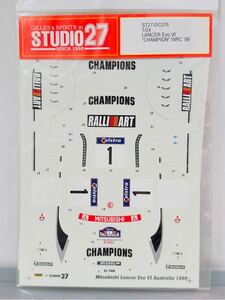 スタジオ27 1/24 ランサー エボ Ⅵ '99 WRC チャンピン デカール