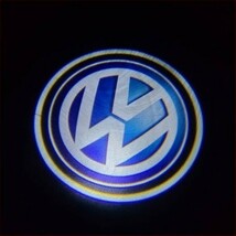 人気★VW ワーゲン汎用 ドアウェルカムライト クレストロゴカーテシーランプ/ドアランプセット /ゴルフ/ジェッタ/パサート/シロッコ/シャラ_画像5