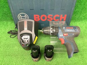 中古品 BOSCH ボッシュ 10.8V 2.0h バッテリー振動ドライバードリル GSB10.8-2-LI ※バッテリー2個+充電器セット