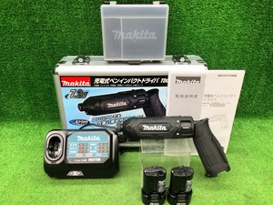 中古美品 makita マキタ 7.2V 1.5Ah 充電式ペンインパクトドライバ TD022DSHXB ブラック ※バッテリ2個＋充電器セット