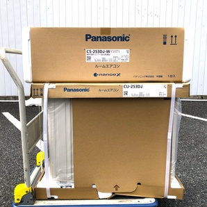 未使用品 Panasonic パナソニック 8畳用 100V nanoeX ルームエアコン CS-253DJ-W+ CU-253DJ-W ※2023年モデルの画像8
