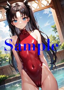 KT560 Fate/stay night 遠坂凛 同人 ポスター A4 特殊印刷 オリジナル アニメ 高品質 美少女 イラストアートポスター シークレット