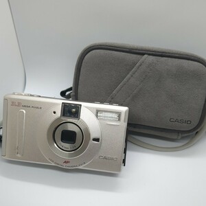 コンパクトデジタルカメラ CASIO XV-3 超希少　単焦点レンズ　動作品　バッテリー無し　CASIOケース付き