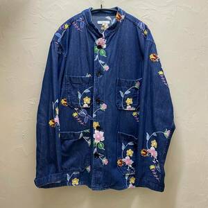  Engineered Garments Floral Embroidery Denim Work Jacket 花柄 デニム ワークジャケット カバーオール インディゴ【代官山03】