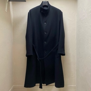 Yohji Yamamoto POUR HOMME　23AW　J-STAND UP COLLAR COAT　スタンドカラー コート　HJ-C37-146 SIZE 1 ブラック　【代官山03】