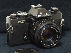  MINOLTA XD MD ROKKOR 50mmF1.7標準レンズ付セット 【Ｗorking product・動作確認済】