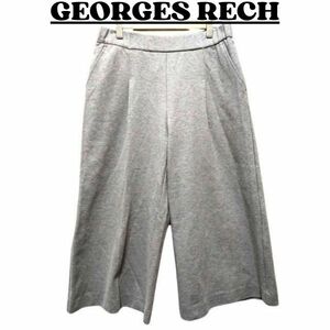 ★美品 GEORGES RECH ジョルジュレッシュ ボトムス レディース カジュアルパンツ ワイド ゆったり 伸縮性あり 楽 グレー 38 / M nr1-059