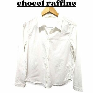 chocol raffine ショコラフィネ トップス レディース 長袖 襟シャツ カジュアル 清楚 シンプル ホワイト F / フリーサイズ nr2-021