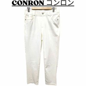 ★美品 CONRON コンロン ボトムス レディース ストレッチパンツ 伸縮性あり ストレート カジュアル フォーマル ホワイト M / nr3-054