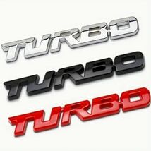 ★新品★ 車用 デカールステッカー 亜鉛合金メタル製 TURBO ターボ プレミアム3Dエンブレム かっこいい装飾 レッド 赤 / CS-a16_画像5