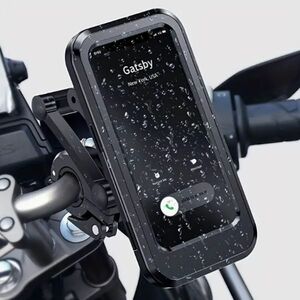 ★新品 バイク 自転車用 完全防水スマホ ハードケース 画面タッチ操作 カメラ撮影可 安定固定 自在アーム 口径22～28mm取り付け可 / CS-a46