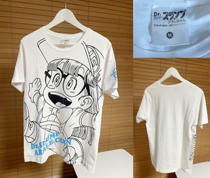 【激安1点のみ 国内正規品】Dr.スランプ アラレちゃん コットン100% プリント 半袖 Tシャツ M ホワイト系 東映アニメーション 鳥山明 USED