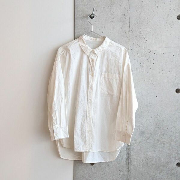 choco raffine robe レギュラー前あきシャツ ホワイト 綿100