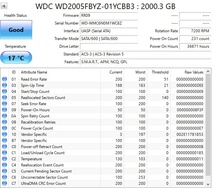 最上位 Western Digital GOLD WD2005FBYZ HDD 2TB 3.5インチ SATA フォーマット済み_画像2