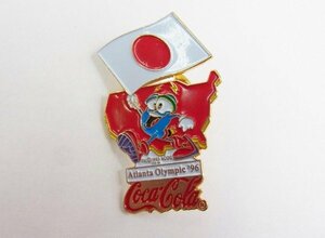 ★ アクセサリー　ピンバッチ　アトランタオリンピック1996年　日本　国旗　コカ・コーラ　★ USED
