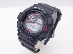 ◎ G-SHOCK ◎　カシオ　GW-9300-1JF　マッドマン　タフソーラー　デジタル　ブラック×レッド　稼働品　◎USED良品